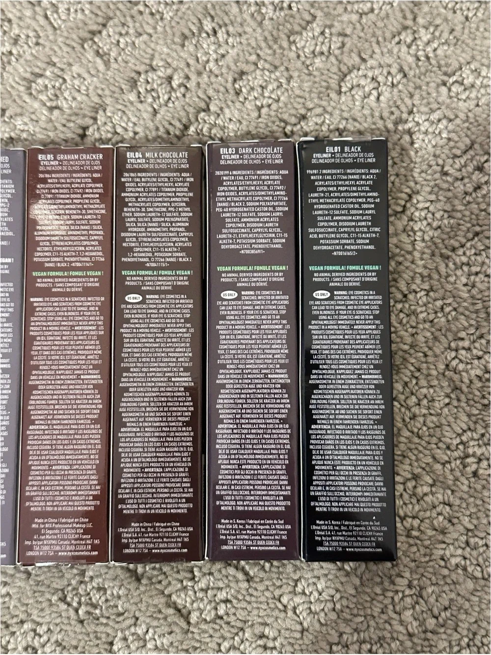 BRAND NEW NYX Epic Ink Waterproof Eyeliner Lot of 10 - Assorted Shades